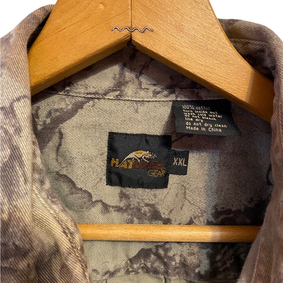 Vintage Natural Gear Camouflage Hunting Shirt Men’s XXL Long Sleeve Button Down - Picture 3 of 3